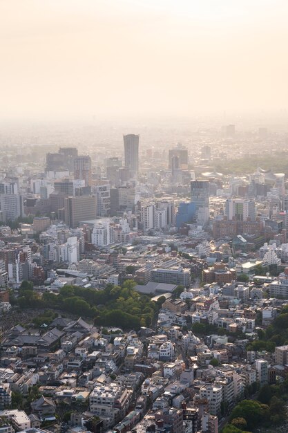 Hermosa ciudad de alto ángulo