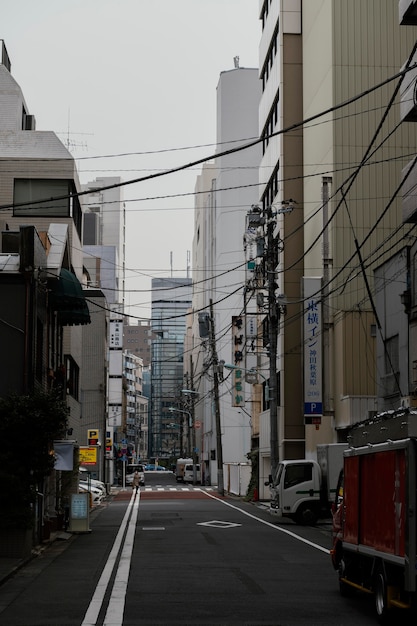 Hermosa ciudad de japón durante el día