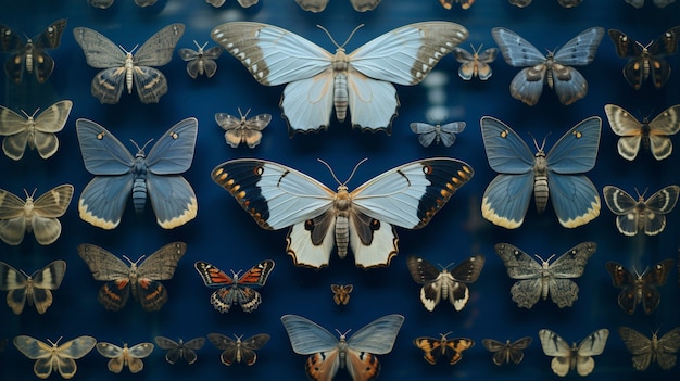 Foto gratuita una hermosa colección de mariposas