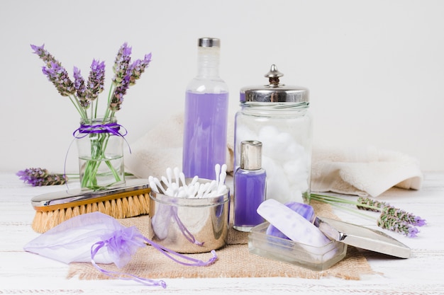 Hermosa composición para concepto de spa o baño