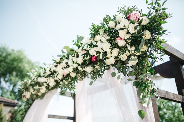 Hermosa decoración el día de la boda