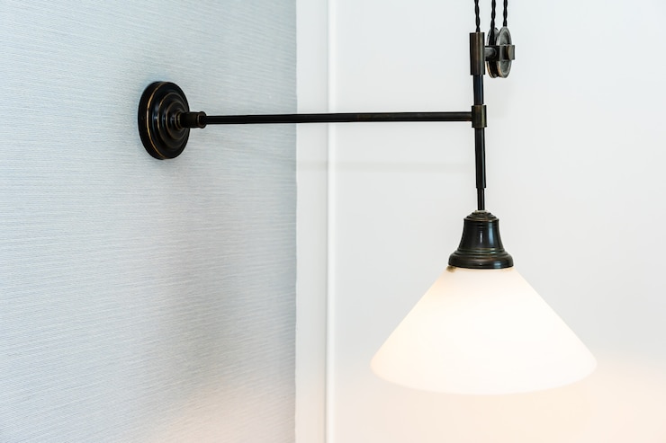 Foto gratuito hermosa decoración interior de lámparas de luz vintage
