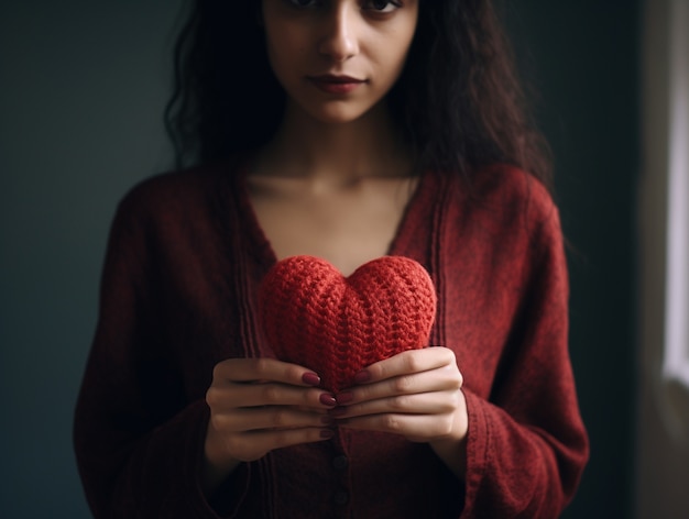 Foto gratuita hermosa escultura en forma de corazón