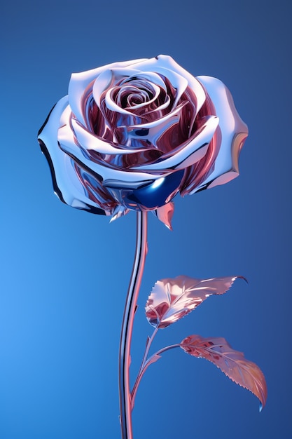 Foto gratuita hermosa flor de rosa en 3d