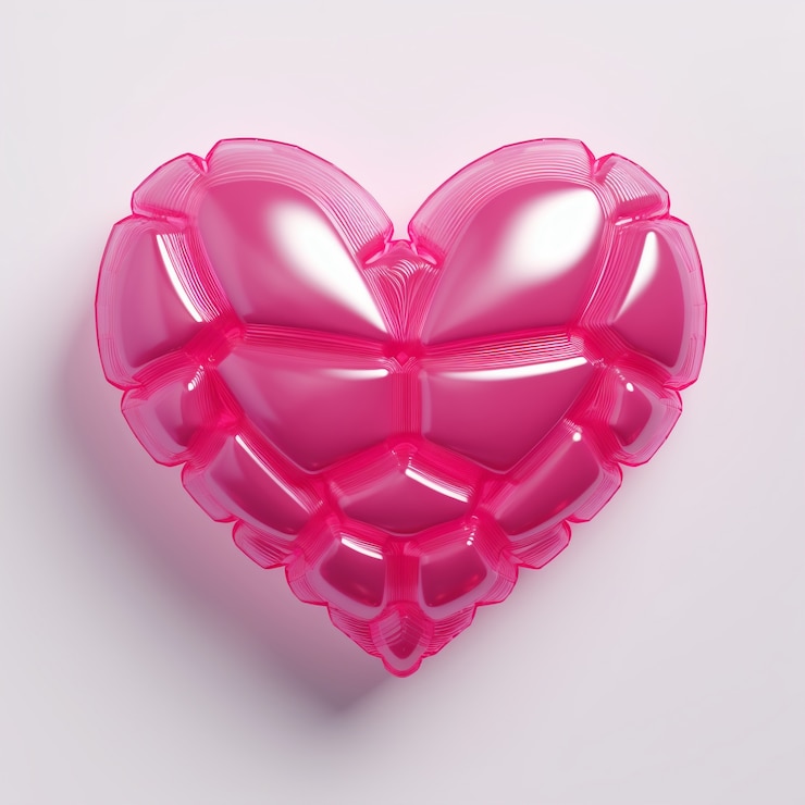 Foto gratuito hermosa forma de corazón rosado
