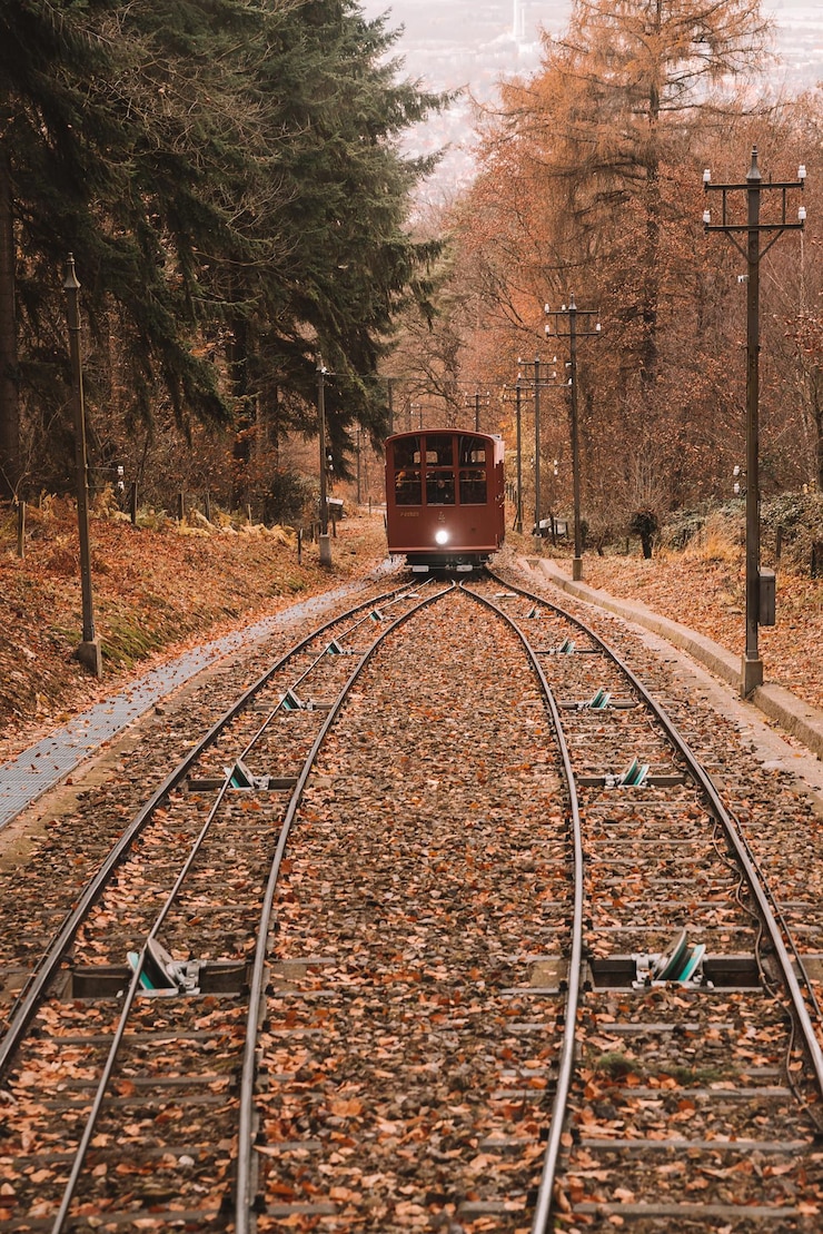 Foto gratuito hermosa foto de un tranvía en heidelberg, alemania