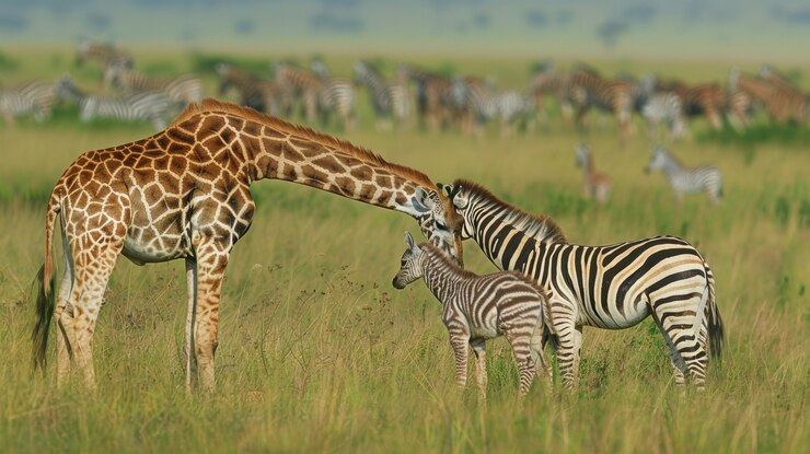 Foto gratuito la hermosa jirafa en la naturaleza