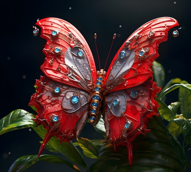 Foto gratuita hermosa mariposa con un diseño detallado
