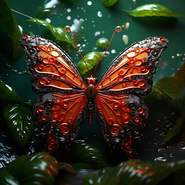 Foto gratuita hermosa mariposa con un diseño detallado