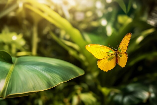 Hermosa mariposa en la naturaleza