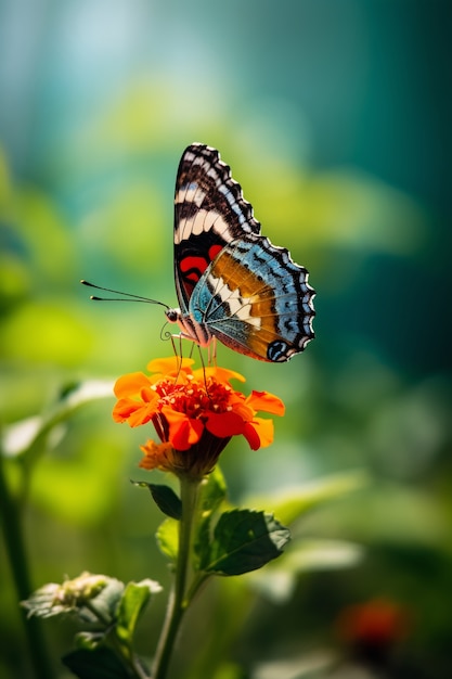 Hermosa mariposa en la naturaleza