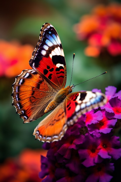 Hermosa mariposa en la naturaleza