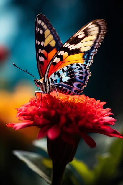 Hermosa mariposa en la naturaleza