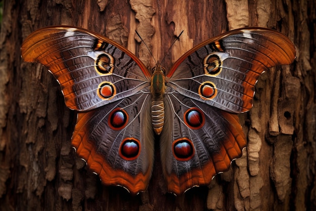 Hermosa mariposa en la naturaleza