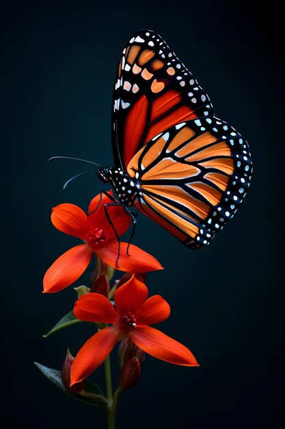 Hermosa mariposa en la naturaleza