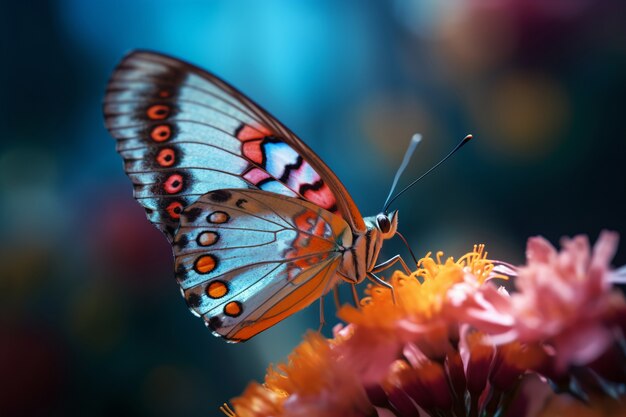 Hermosa mariposa en la naturaleza