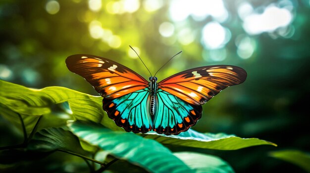 Hermosa mariposa en la naturaleza