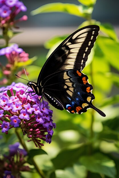 Hermosa mariposa en la naturaleza