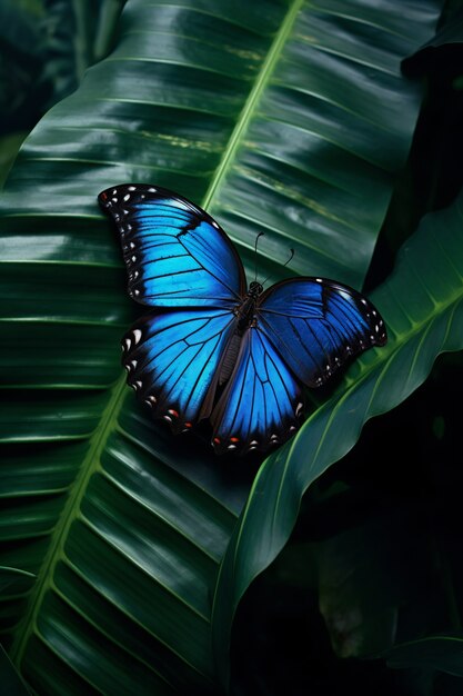 Hermosa mariposa en la naturaleza