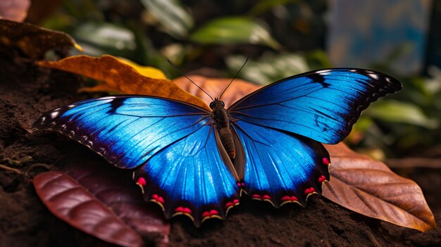 Hermosa mariposa en la naturaleza