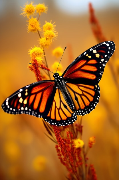 Hermosa mariposa en la naturaleza