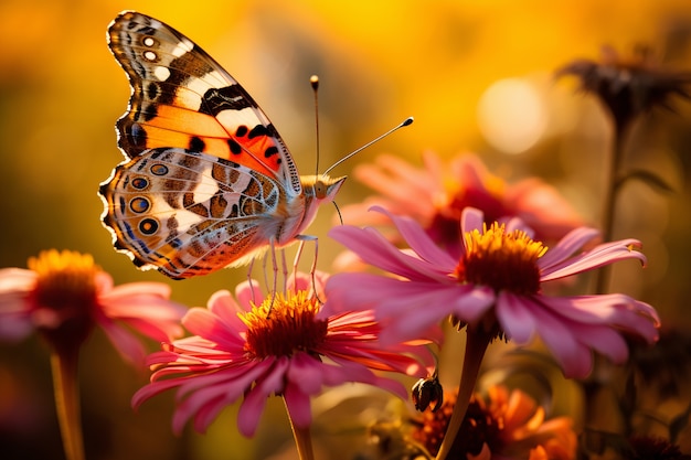 Hermosa mariposa en la naturaleza