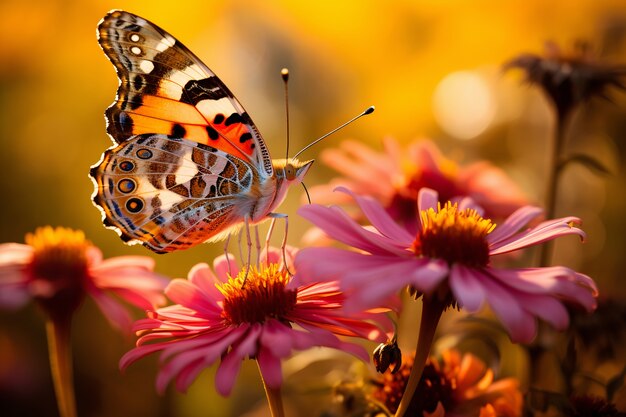 Hermosa mariposa en la naturaleza