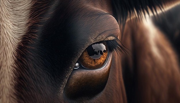 Foto gratuita hermosa mirada curiosa de semental negro capta la atención generada por ia