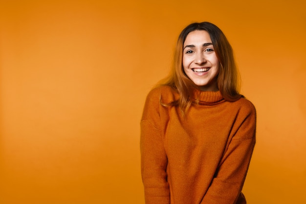 Hermosa mujer sonrisas