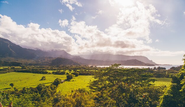 Hermosa naturaleza en la isla de Kauai, Hawaii