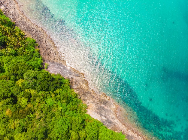 Foto gratuita hermosa naturaleza playa tropical y mar.