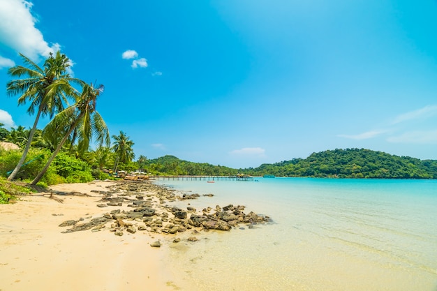 Hermosa playa tropical y mar