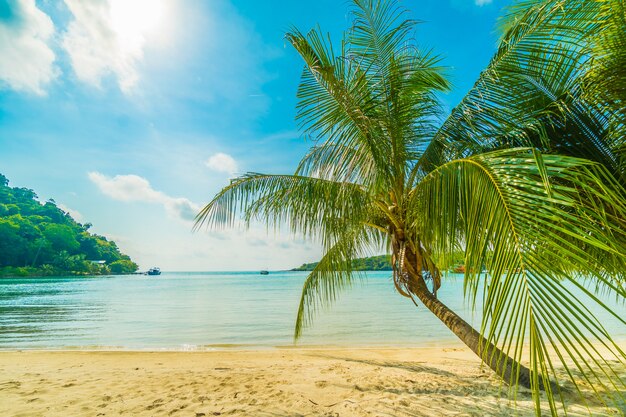 Hermosa playa tropical y mar