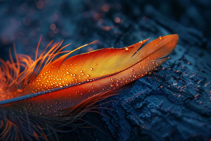 Foto gratuito una hermosa pluma aislada