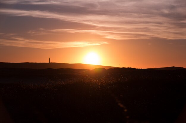 Hermosa puesta de sol