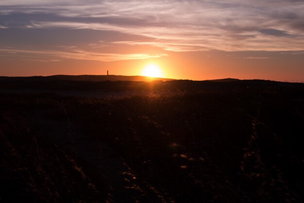 Hermosa puesta de sol