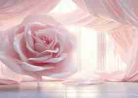 Foto gratuita hermosa rosa rosa en el interior