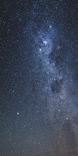 Hermosa vía láctea en el cielo nocturno