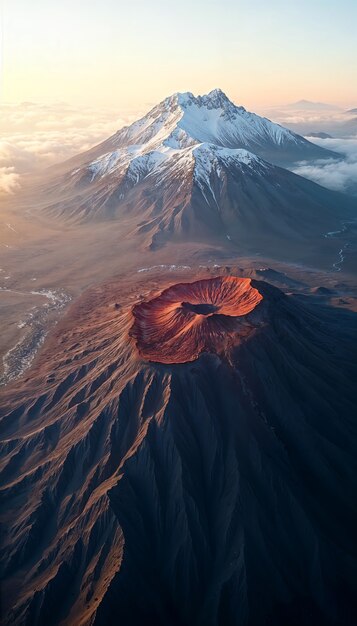 Una hermosa vista aérea de la naturaleza