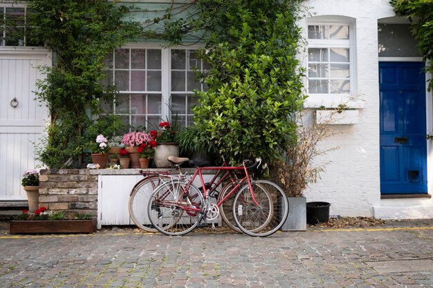 Hermosa vista con bicicletas