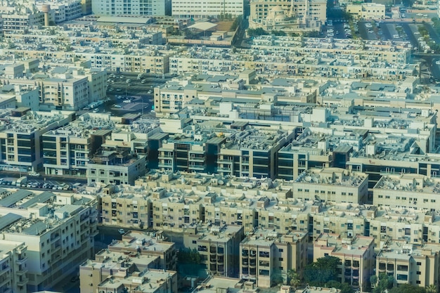 Hermosa vista de la ciudad de Dubai desde arriba