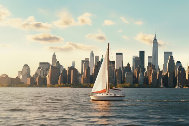 Hermosa vista de la ciudad de Nueva York