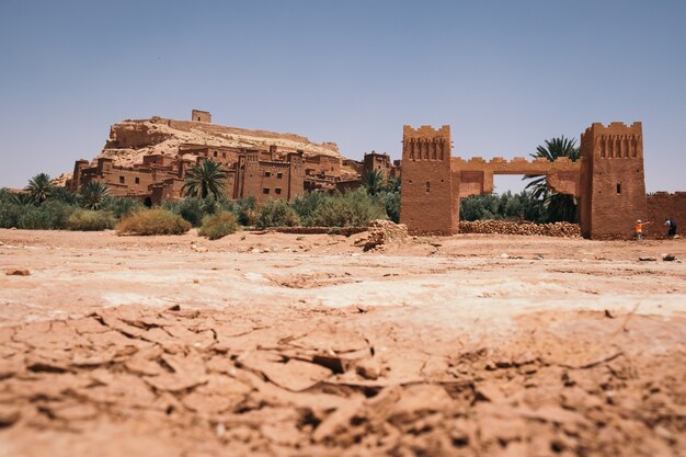 Hermosa vista de la Kasbah Ait Ben Haddou‌ Aït, Marruecos