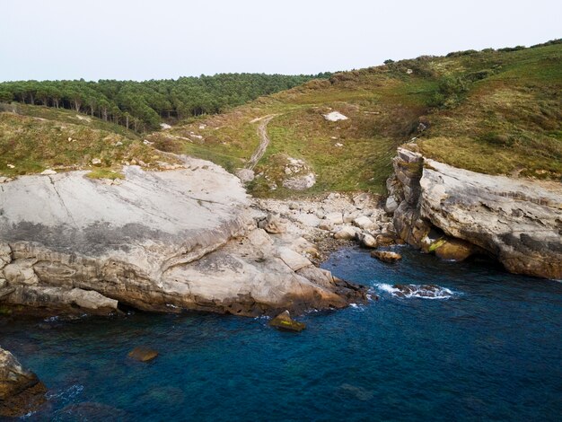 Hermosa vista del paisaje del océano.