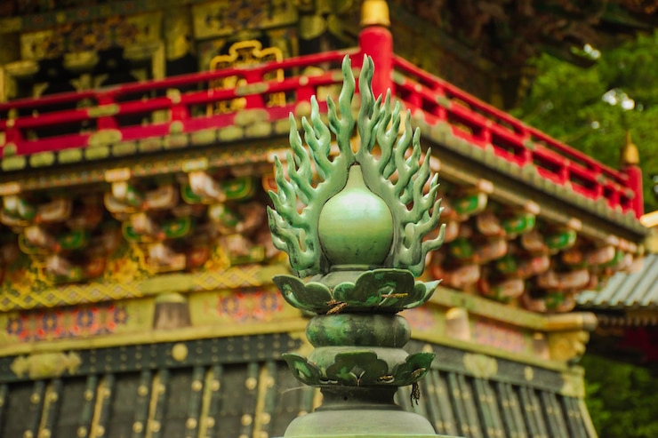 Foto gratuito hermosa vista de un santuario en nikko japón