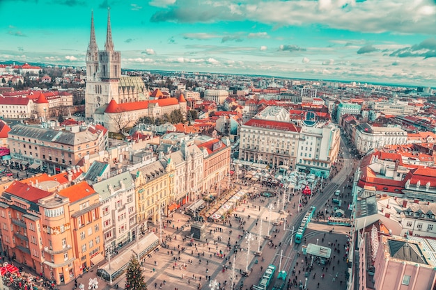 Hermosa vista de Zagreb