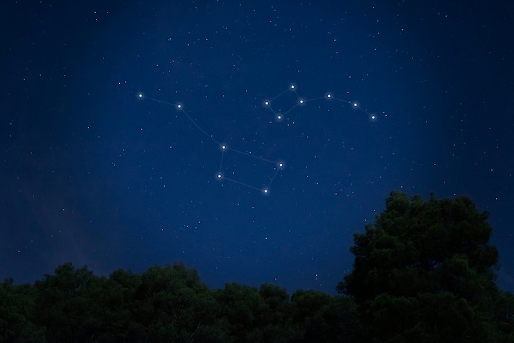 Foto gratuito hermosas constelaciones en el cielo azul