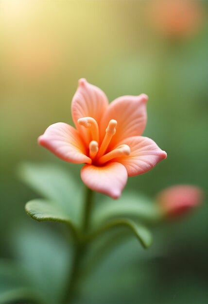 Hermosas flores en 3D en primer plano