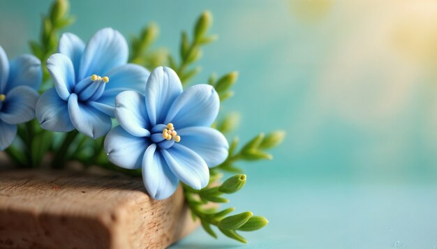 Hermosas flores en 3D en primer plano