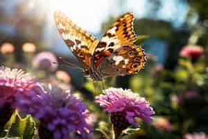 Foto gratuita hermosas mariposas en la naturaleza